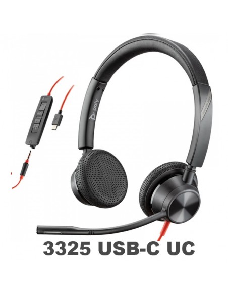 Poly - Plantronics Blackwire 3325 USB-C UC